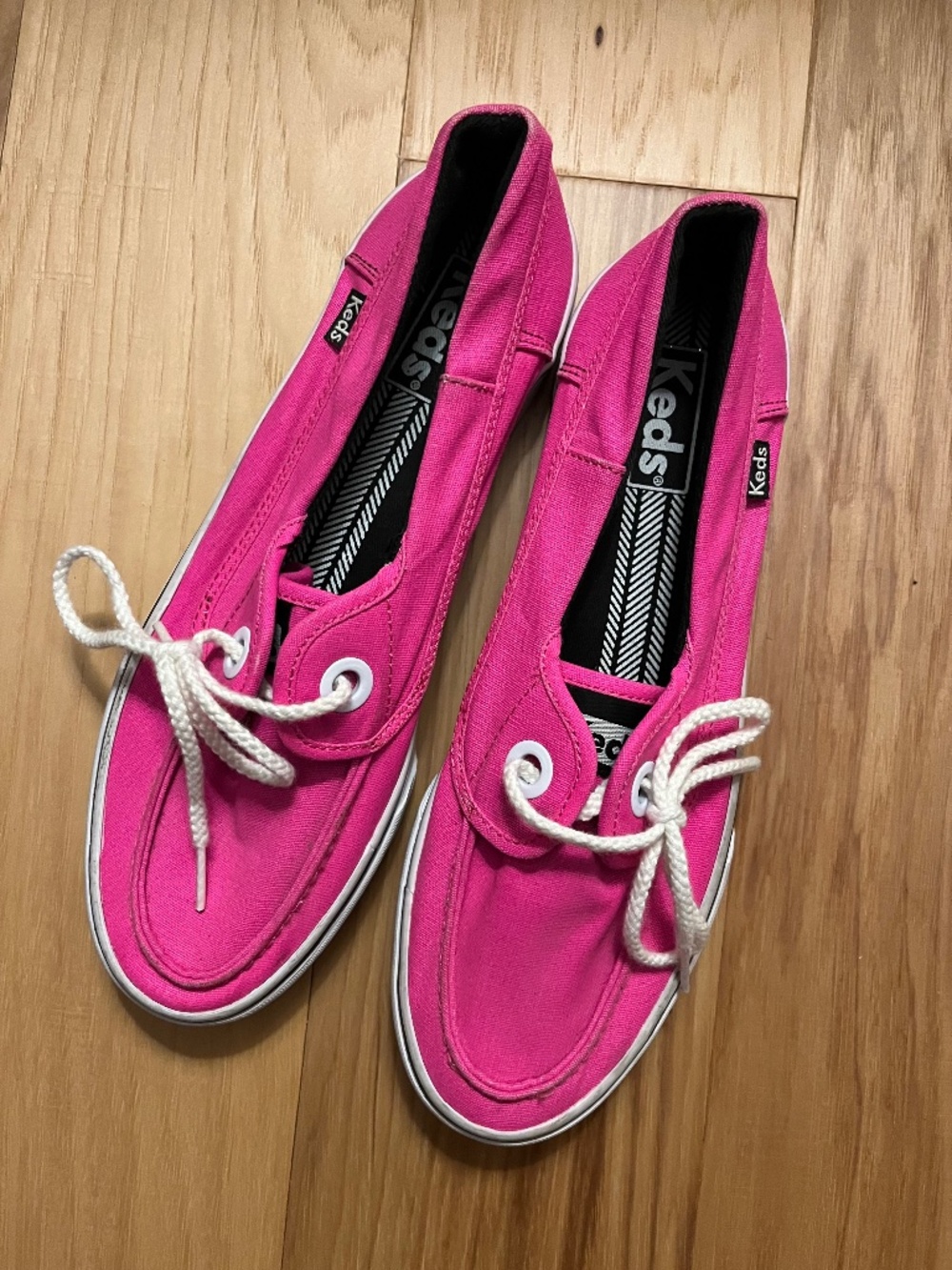 Pink Keds, size 8